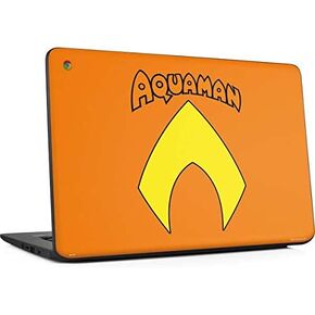 غلاف كمبيوتر محمول من Skinit متوافق مع جهاز Chromebook 14 G5 - تصميم شعار رسمي مرخص رسميًا من Warner Bros Aquaman in Kuwait