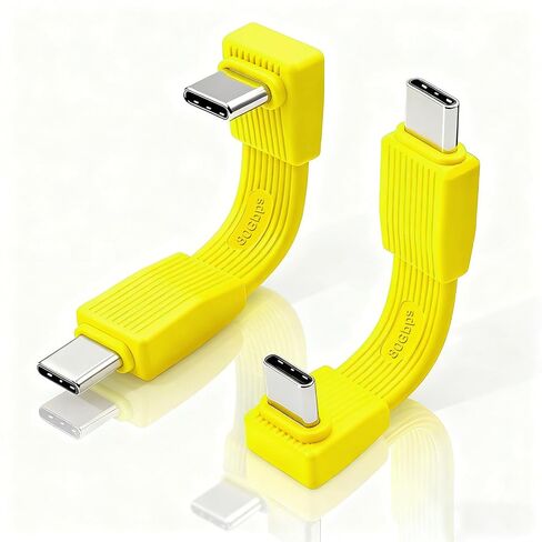 Duttek Short USB C Thunderbolt 5 Cable 2.36inch/6cm,[ 80Gbps/240W PD Fast Charging /8K@60Hz] 90 Degree USB C Male to Male Cable for Thunderbolt 4/3, Power Bank, SSD, Smartphone Black-2 Pack in Saudi Arabia