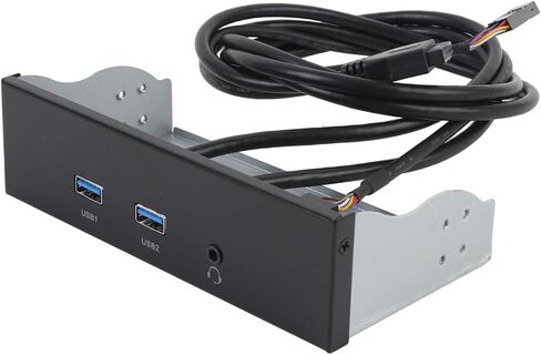 USB 3.2 GEN1 Front Panel Hub, 5.25 Inch Optical Drive Bay Adapter, 2 USB Ports with Headset Jack, for PC Computer in Saudi Arabia