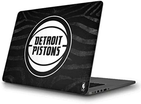 Skinit Decal Laptop Skin Compatible with MacBook Pro 15.4-inch - Officially Licensed NBA Detroit Pistons Black Animal Print Design in Saudi Arabia