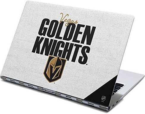 Skinit Decal Laptop Skin Compatible with Yoga 910 2-in-1 14in Touch-Screen - Officially Licensed NHL Vegas Golden Knights Script Design in Saudi Arabia