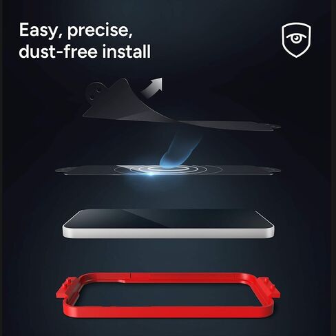 ZAGG InvisibleShield Glass Elite Screen Protector for iPhone 15 Pro - 5X Stronger Tempered Glass, Scratch & Impact Protection, Smudge-Resistant, Easy to Install - Clear in Saudi Arabia