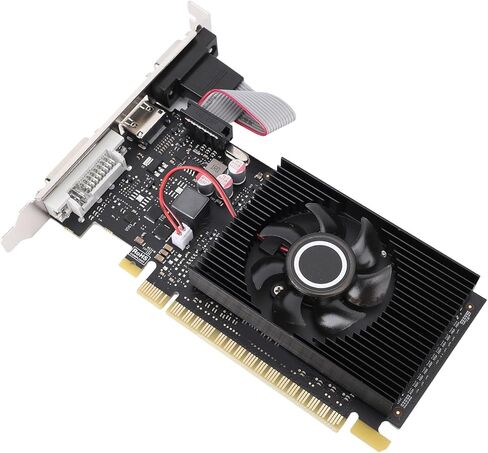 Goshyda GT210 1GB Graphics Card, DDR3 64Bit GPU, 589/500MHz PCIE 1.1 X16 Gaming Video Card, Desktop Computer Graphics Card with HDMI, DVI, VGA Ports in Saudi Arabia
