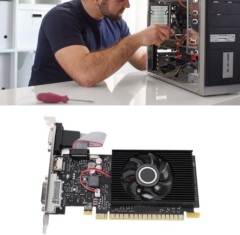 Goshyda GT210 1GB Graphics Card, DDR3 64Bit GPU, 589/500MHz PCIE 1.1 X16 Gaming Video Card, Desktop Computer Graphics Card with HDMI, DVI, VGA Ports in Saudi Arabia