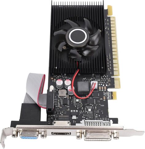 Goshyda GT210 1GB Graphics Card, DDR3 64Bit GPU, 589/500MHz PCIE 1.1 X16 Gaming Video Card, Desktop Computer Graphics Card with HDMI, DVI, VGA Ports in Saudi Arabia