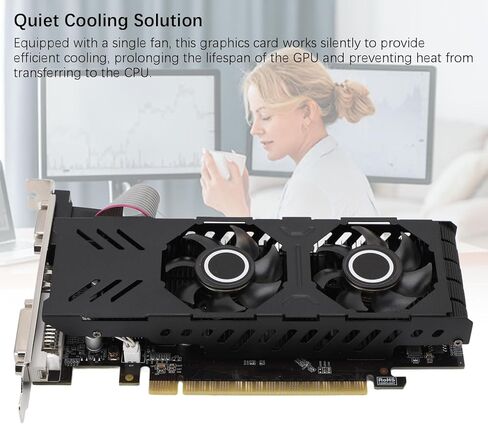 VBESTLIFE GT750 4GB Graphics Card, GDDR5 128 Bit GPU, 1020MHz, PCIE 3.0 X16 Desktop PC Gaming Video Card with HDMI, DVI, VGA Ports in Saudi Arabia