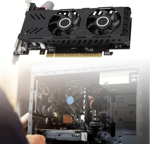 VBESTLIFE GT750 4GB Graphics Card, GDDR5 128 Bit GPU, 1020MHz, PCIE 3.0 X16 Desktop PC Gaming Video Card with HDMI, DVI, VGA Ports in Saudi Arabia