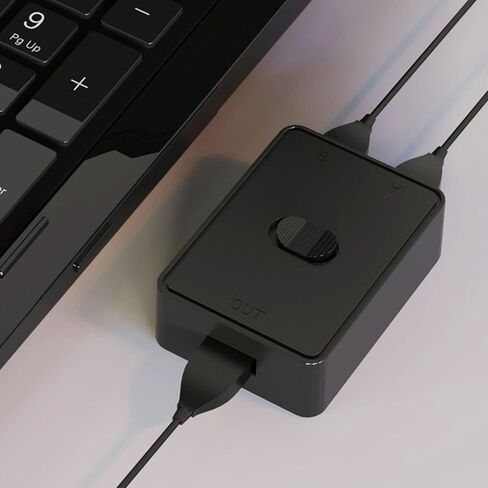 محدد محول Ciciglow USB 3.0، محول USB 2 في 1 لمشاركة الطابعة، مع التوصيل والتشغيل، التبديل السلس، نقل البيانات بسرعة عالية، توافق النظام الواسع in Kuwait