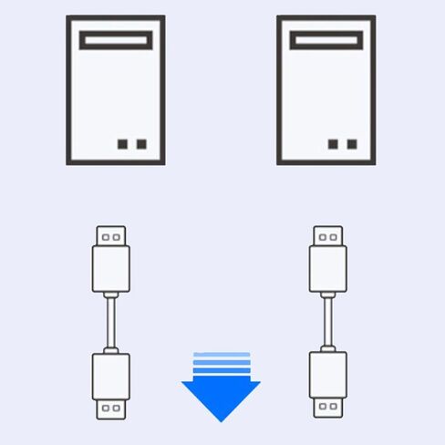 محدد محول Ciciglow USB 3.0، محول USB 2 في 1 لمشاركة الطابعة، مع التوصيل والتشغيل، التبديل السلس، نقل البيانات بسرعة عالية، توافق النظام الواسع in Kuwait