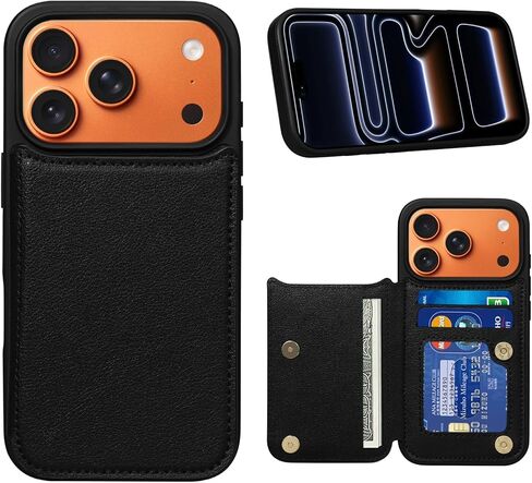 Keallce for iPhone 17 Pro Max Case Wallet with 3 Card Holder, RFID Blocking Protection, Magnetic Clasps Credit Slots Shockproof Flip Cover for iPhone 17 Pro Max Men Women,6.9inch Blue in Kuwait