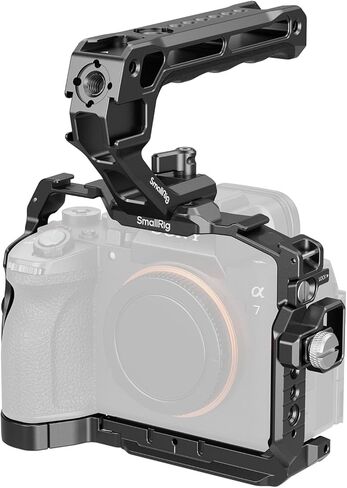 SmallRig Alpha 7 V HawkLock Quick Release Cage for Sony Alpha 7 V / 7R V / 7 IV, Built-in Quick Release Plate for Arca & NATO Rail & QD Socket & Cold Shoe, Compatible with DJI RS Stabilizer in Saudi Arabia