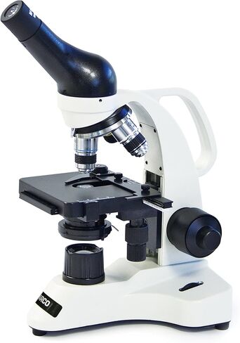 Parco Scientific 3050-100-LED Monocular Compound Microscope, 10x WF Eyepiece, 40x—1000x Magnification, LED Illumination, Coaxial Coarse & Fine Focus, Double Layer Mechanical Stage in Saudi Arabia
