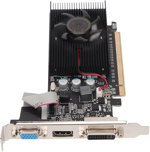 VBESTLIFE GT610 2GB Graphics Card, DDR3 64 Bit GPU, PCIE 2.0 x16 Desktop Computer Gaming Video Card Graphics Card with HDMI, DVI, VGA Ports (GT610 2GD3 64BI) in Saudi Arabia