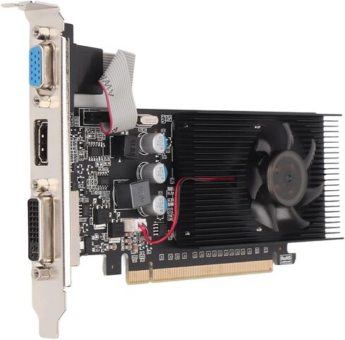 VBESTLIFE GT610 2GB Graphics Card, DDR3 64 Bit GPU, PCIE 2.0 x16 Desktop Computer Gaming Video Card Graphics Card with HDMI, DVI, VGA Ports (GT610 2GD3 64BI) in Saudi Arabia