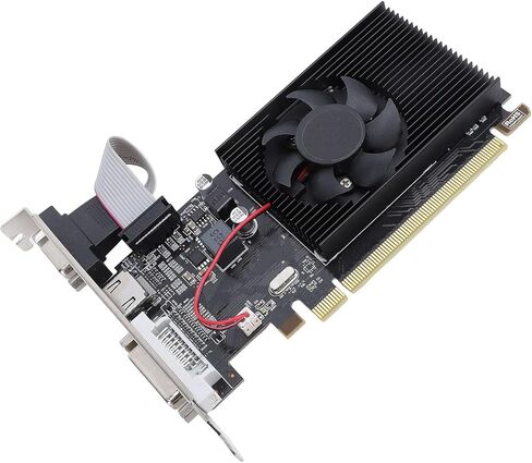 Goshyda R5 230 2GB Graphics Card, GDDR3 64 Bit GPU, PCIE 1.1 x16 Desktop Computer Gaming Video Card Graphics Card with HDMI, DVI, VGA Ports in Saudi Arabia