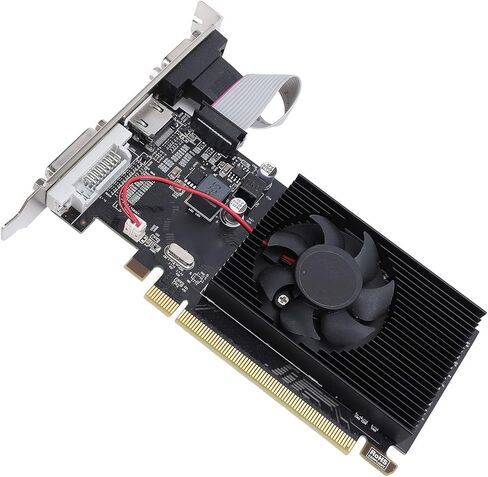 Goshyda R5 230 2GB Graphics Card, GDDR3 64 Bit GPU, PCIE 1.1 x16 Desktop Computer Gaming Video Card Graphics Card with HDMI, DVI, VGA Ports in Saudi Arabia