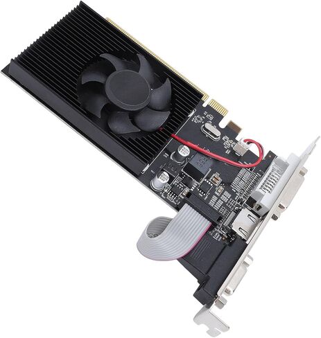 Goshyda R5 230 2GB Graphics Card, GDDR3 64 Bit GPU, PCIE 1.1 x16 Desktop Computer Gaming Video Card Graphics Card with HDMI, DVI, VGA Ports in Saudi Arabia