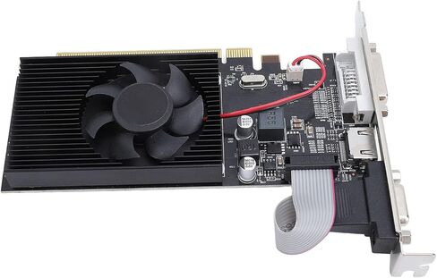 Goshyda R5 230 2GB Graphics Card, GDDR3 64 Bit GPU, PCIE 1.1 x16 Desktop Computer Gaming Video Card Graphics Card with HDMI, DVI, VGA Ports in Saudi Arabia