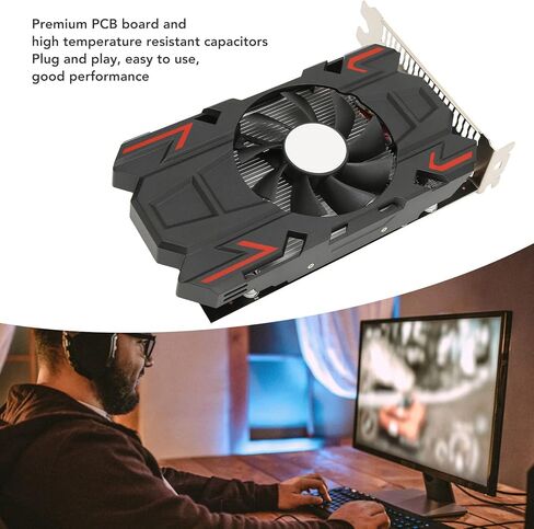 VBESTLIFE HD7670 4GB Graphics Card, DDR5 128 Bit GPU Gaming Video Card, Desktop Computer Graphics with HDMI, DVI, VGA Ports in Saudi Arabia