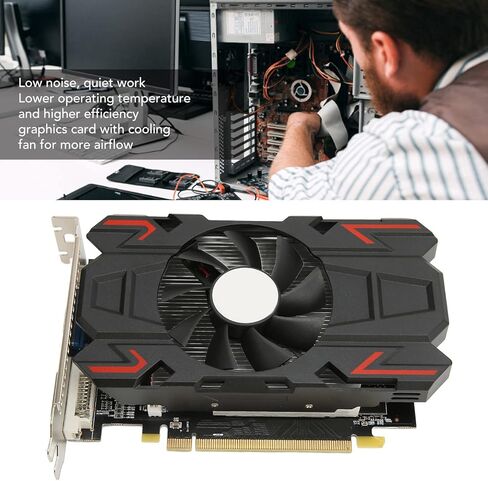 VBESTLIFE HD7670 4GB Graphics Card, DDR5 128 Bit GPU Gaming Video Card, Desktop Computer Graphics with HDMI, DVI, VGA Ports in Saudi Arabia
