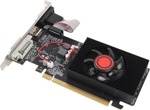 VBESTLIFE GT220 1GB Graphics Card, DDR3 64 Bit GPU, PCIE 2.0 16X Gaming Video Card, Desktop Computer Graphics Card with HDMI, DVI, VGA Ports in Saudi Arabia
