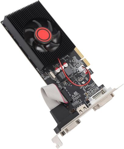 VBESTLIFE GT220 1GB Graphics Card, DDR3 64 Bit GPU, PCIE 2.0 16X Gaming Video Card, Desktop Computer Graphics Card with HDMI, DVI, VGA Ports in Saudi Arabia