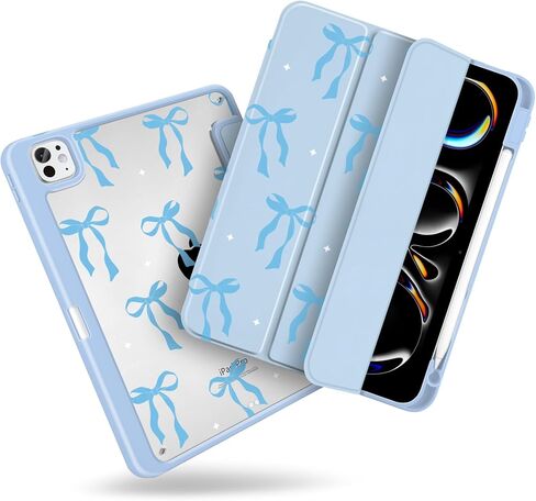 حافظة MecBevia لجهاز iPad Pro 11 بوصة M5 2025 / M4 2024 (الجيل السادس/الخامس) A3357، A3358، A3359، A2836، A2837، A3006 - حامل أقلام مدمج وتنشيط/غفو تلقائي، منقط in Saudi Arabia