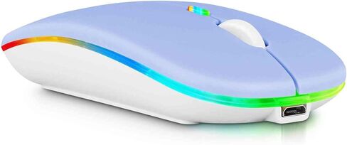 UrbanX 2.4GHz & Bluetooth Mouse, Rechargeable Wireless Mouse for Samsung Galaxy Tab S5e Bluetooth Wireless Mouse for Laptop/PC/Mac/iPad pro/Computer/Tablet/Android Jade Green in Saudi Arabia