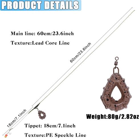 Carp Fishing Rig Set Hair Rigs Fishing Accessories with Weight Sinker Quick Change Rolling Swivel Sleeves Barb Hook Corn Bait Carp Tackle Rigs in Saudi Arabia