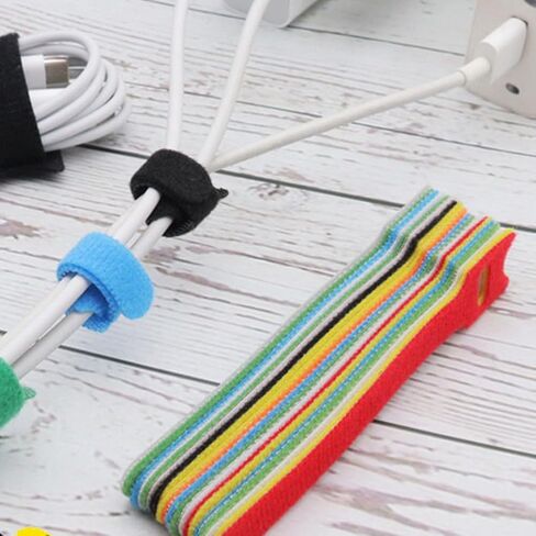 20 Piece Reusable Multicolor Cable Tie Straps: Premium Adjustable Straps for Efficient Microfiber Cloth Cable Management in Saudi Arabia
