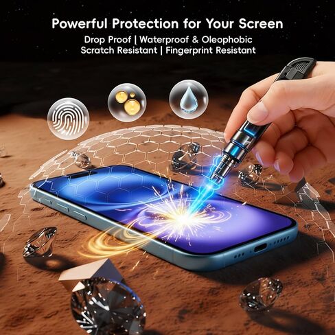 2 + 1 واقي شاشة لهاتف iPhone 17 مع واقي عدسة الكاميرا تغطية كاملة طبقة من الزجاج المقسى صلابة 9H مع صندوق خالٍ من الغبار in Kuwait