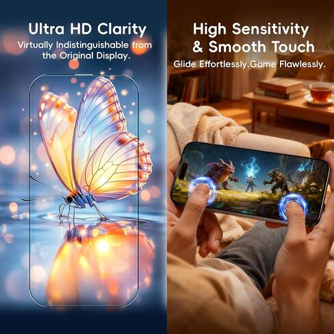 2 + 1 واقي شاشة لهاتف iPhone 17 مع واقي عدسة الكاميرا تغطية كاملة طبقة من الزجاج المقسى صلابة 9H مع صندوق خالٍ من الغبار in Kuwait