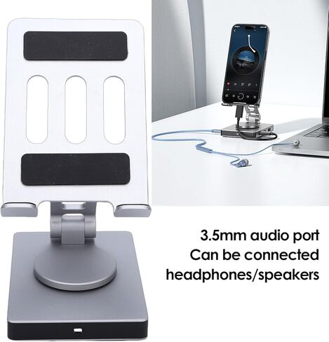 Tablet Docking Station Stand, 8 in 1 Type C Hub with Memory Card Slot 4K 60Hz 3.5mm Port 100W PD Fast Charge RJ45 USB 3.0, for Cellphone Tablet ROG Ally in Saudi Arabia