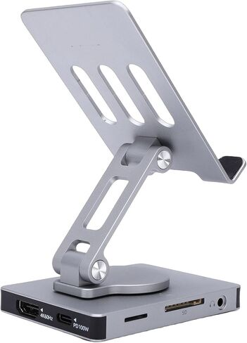 Tablet Docking Station Stand, 8 in 1 Type C Hub with Memory Card Slot 4K 60Hz 3.5mm Port 100W PD Fast Charge RJ45 USB 3.0, for Cellphone Tablet ROG Ally in Saudi Arabia