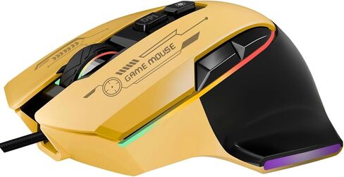 Wired Gaming Mouse, Gaming Mouse With Thumb Rest Design, 7200DPI Adjustable, PC Gaming Mice with 7 Programmable Macro Buttonsg, 12 RGB Backlit Modes, Mouse Gamer for PC, Mac，Laptop. (Black) in Saudi Arabia