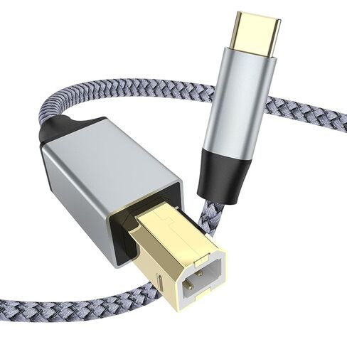 كابل طابعة USB B إلى USB C بطول 6 أقدام، سلك USB-C إلى USB-B لأجهزة iPad Air، MacBook Pro / Air M1، Mac Pro، iMac Pro، كابل MIDI لبيانو Yamaha Casio الرقمي، لوحة مفاتيح MIDI، وحدة تحكم DJ، DAC إلى iPad - 2M in Kuwait