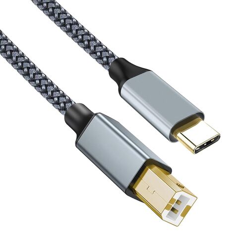 كابل طابعة USB B إلى USB C بطول 6 أقدام، سلك USB-C إلى USB-B لأجهزة iPad Air، MacBook Pro / Air M1، Mac Pro، iMac Pro، كابل MIDI لبيانو Yamaha Casio الرقمي، لوحة مفاتيح MIDI، وحدة تحكم DJ، DAC إلى iPad - 2M in Kuwait