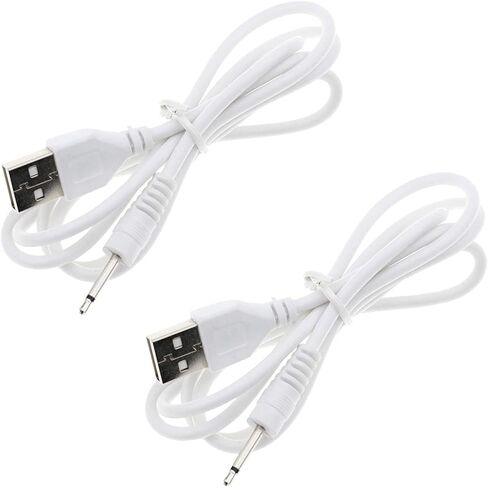 1pc Replacement DC Charging Cable | USB Charger Cord - 2.5mm (White) - Fast Charging USB Charging Cable Jack for Tracys Dog for Tracy's Dogg Wand Vibrating Massager Clitoral Sucking Vibrator Charger in Saudi Arabia