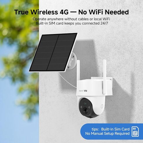 نظام كاميرا أمان Arenti 4G Solar & WiFi: كاميرا خلوية 2K 4G LTE مع لوحة شمسية 8 وات (تسجيل AOV 24/7) + كاميرا بطارية مغناطيسية لاسلكية 3 ميجابكسل (مقلاة 340 درجة)، رؤية ليلية، اكتشاف الذكاء الاصطناعي، عبوتان in Saudi Arabia