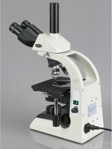 AmScope T650C مجهر مركب ثلاثي العينيات احترافي، تكبير 40X-2500x، عدسات WF10x وWF25x Widefield، أهداف خطة إنفينيتي، برايتفيلد، مكثف آبي، مرحلة ميكانيكية مزدوجة الطبقة in Saudi Arabia