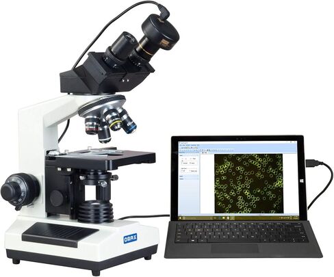 OMAX 40X-1000X Compound Binocular Microscope w Darkfield Condenser+3.0MP USB Digital Camera in Saudi Arabia