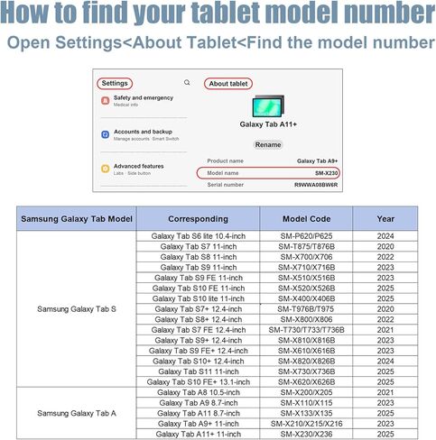 Custom Pictures Personalized Case for Samsung Galaxy Tab S10+/S10 Plus 12.4 inch(2024), Built-in Pencil Holder, Customized Photo Galaxy Tablet Case with Shockproof Protective Cover Clear PC Back Shell in Saudi Arabia