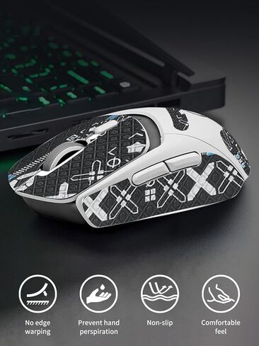 Mouse Grip Tape Full Coverage for Logicool G309,Self-Adhesive PreCut Sweat-Resistant Professional Mice Upgrade Kit - 2 Color in Saudi Arabia