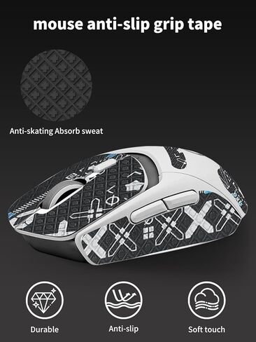 Mouse Grip Tape Full Coverage for Logicool G309,Self-Adhesive PreCut Sweat-Resistant Professional Mice Upgrade Kit - 2 Color in Saudi Arabia