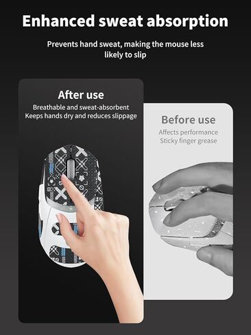Mouse Grip Tape Full Coverage for Logicool G309,Self-Adhesive PreCut Sweat-Resistant Professional Mice Upgrade Kit - 2 Color in Saudi Arabia