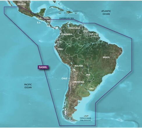 Garmin BlueChart® g3 HD - HXSA600X - South America - microSD™/SD™ in Saudi Arabia