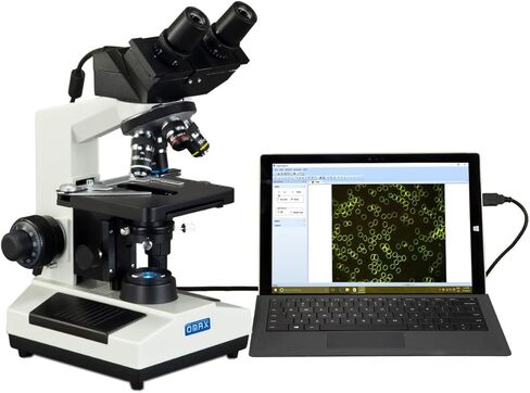 OMAX 40X-2000X Built-in 3MP Digital Camera Compound LED Microscope w Dry Darkfield Condenser in Saudi Arabia