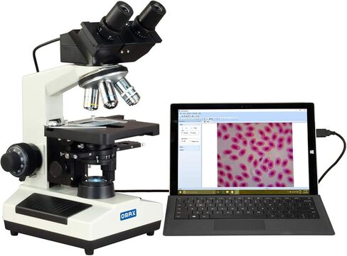 OMAX 2000X Phase Contrast Built-in 3MP Digital Camera Compound LED Microscope w 100X Oil Darkfield Objective in Saudi Arabia