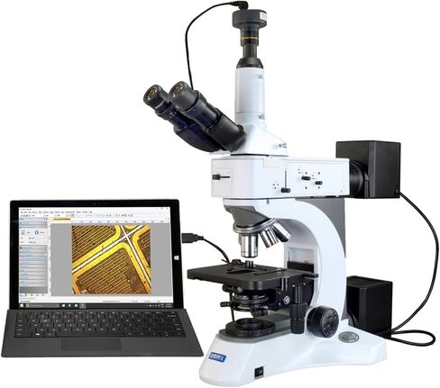 OMAX Metallurgical Infinity Polarizing Darkfield Microscope 50X-1500X+9.0MP USB Camera in Saudi Arabia