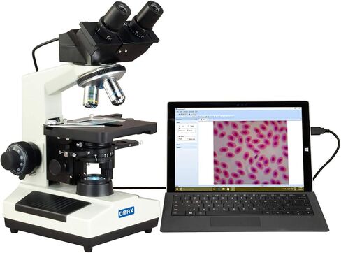 OMAX 40X-2000X Phase Contrast Built-in 3.0MP Digital Camera Compound Microscope w Replaceable LED Light in Saudi Arabia